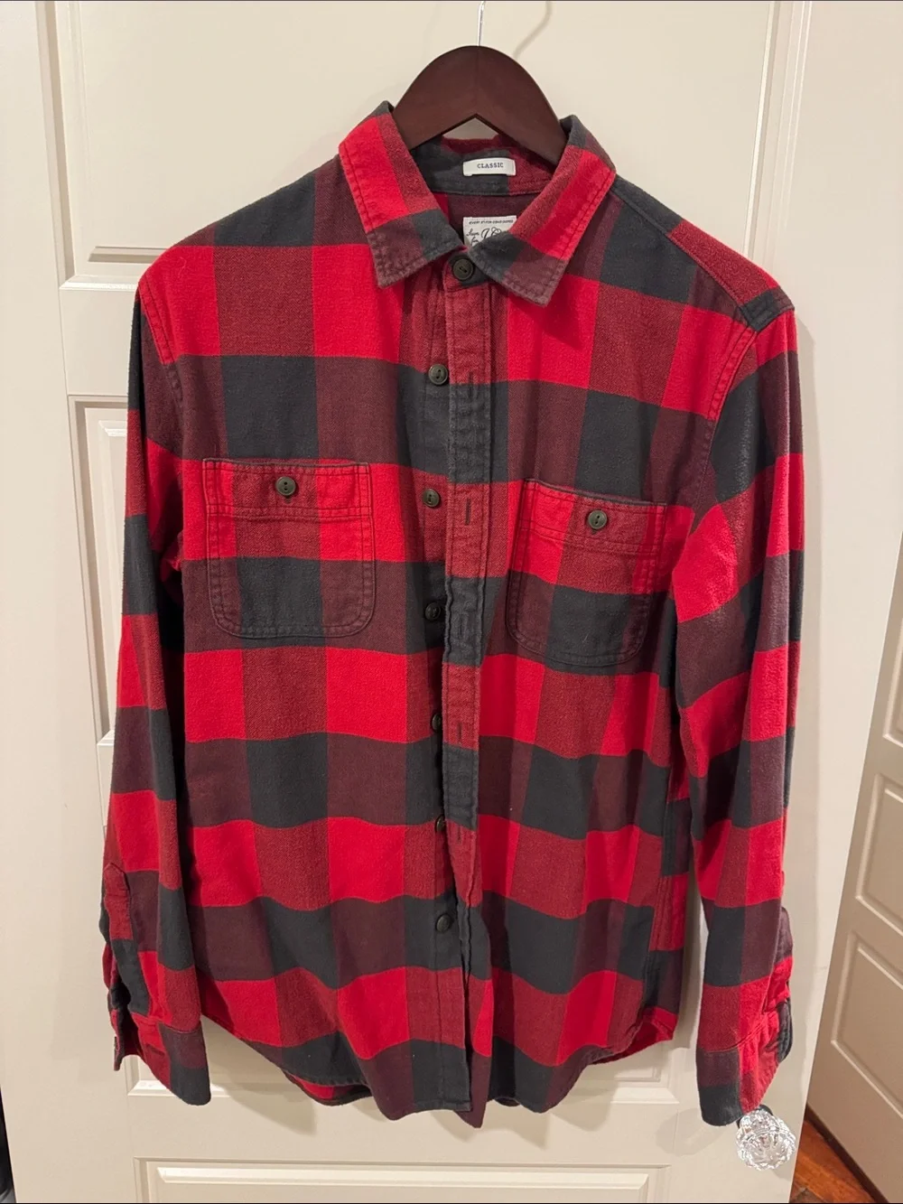J. Crew Red and Black Buffalo Plaid Button-Down Shirt